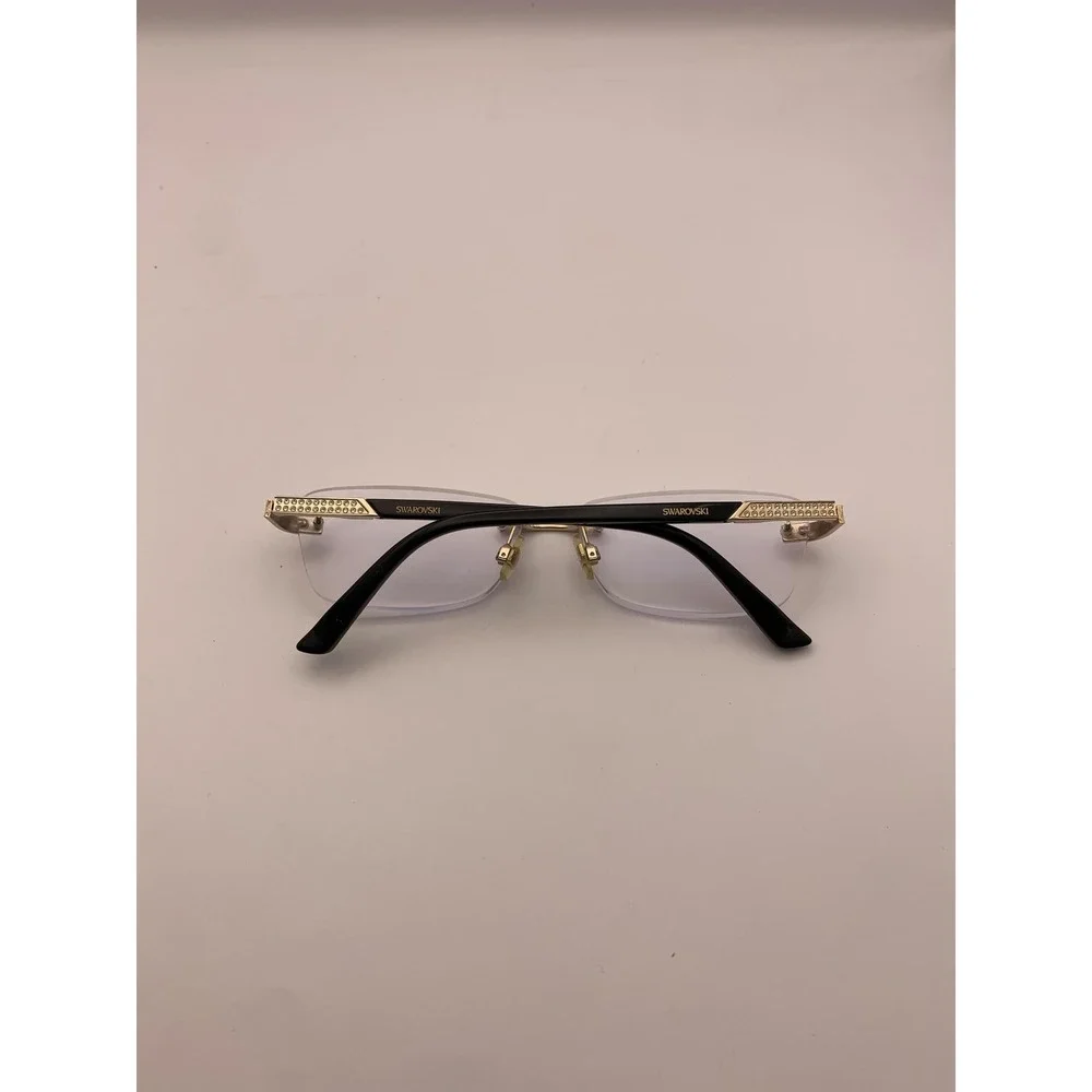 Swarovski Eyeglasses DARA SW 5089 56-14-135 Gold Black Rimless w/Case Frame Only